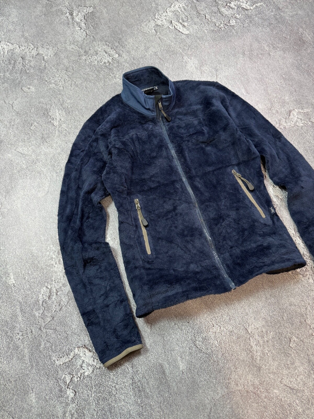 ARC'TERYX Arcteryx Giacca Pile Donna Blu Navy S Polartec Full Zip Teddy Deep Pile Rara