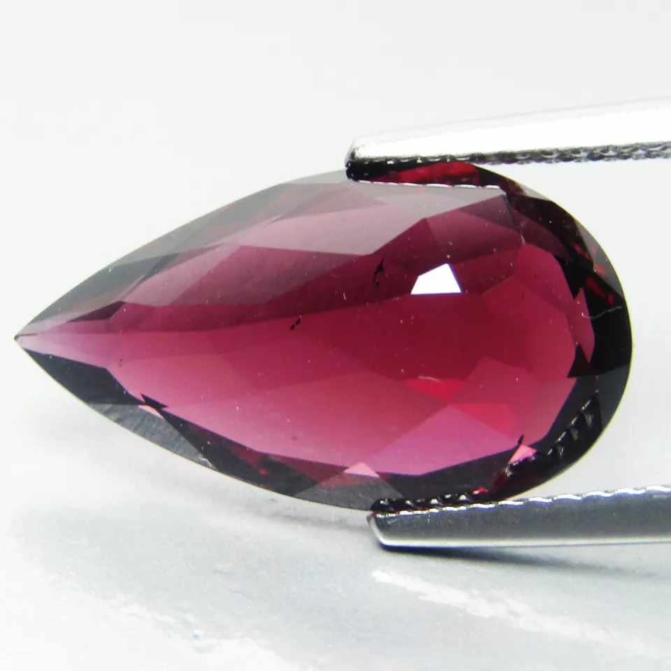 8.01Cts Natural Unique Pink Raspberry Color Rhodolite Garnet Pear Shape - Image 3 of 4