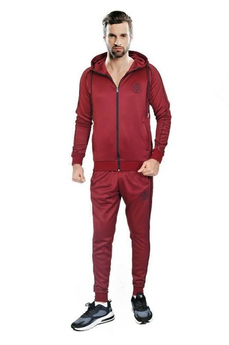New Mens Tracksuit Top Full Zip Hoddie Original Tricot Polyester,Stripe Design - Picture 6 of 21