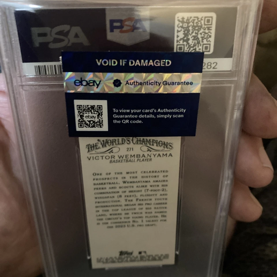 Victor Wembanyama 2023 PSA 10 Rare! A & G -X Mini 271 Rookie Year Card, Pop 19  - Image 3 of 4