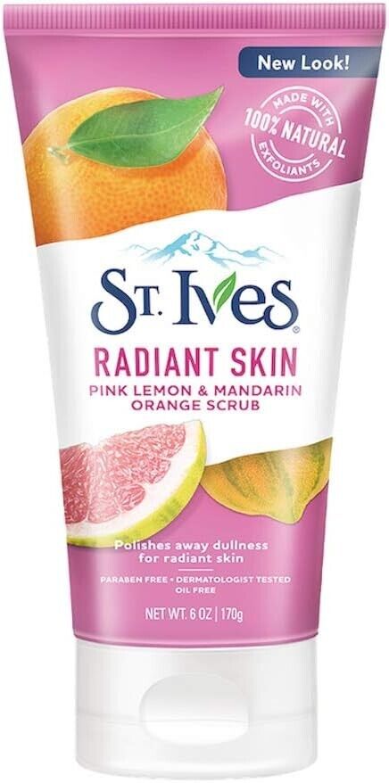 St. Ives Radiant Skin Face Scrub For Dull Skin Pink Lemon and Mandarin Orange