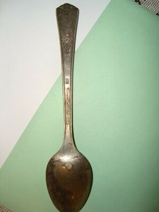 ANTIQUE WM ROGERS SPOON STAMPED SI SILVER OR SILVER PLATED? ESTATE ITEM