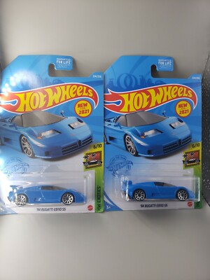 NEW LOT OF 2 HOT WHEELS 2021 HW EXOTICS '94 BUGATTI EB110 SS #6/10 