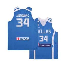 2019 Antetokounmpo #34 Team Greece Basketball Jersey Youth/Men Sewn Custom S-6XL