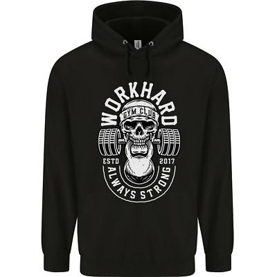 Work Hard Gym Training Top Workout Gewichte Herren 80% Baumwolle Hoodie