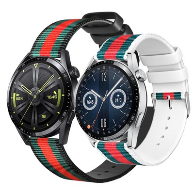 Quick Fit Luxury Leather Watch Band Strap For Huawei Watch GT 2 / 3 42mm 46mm