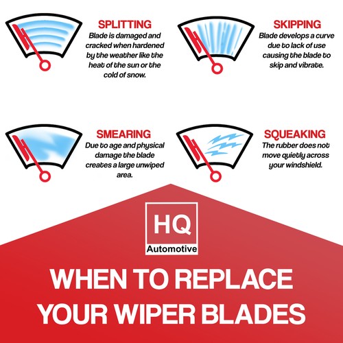 Wiper Blades Fit SUBARU Impreza Estate 2000-2007 HQ AUTOMOTIVE Front Wipers 2pcs - Picture 10 of 11