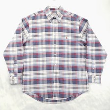 Brooks Brothers Madison Shirt Mens M Blue White Non-Iron American Supima Cotton