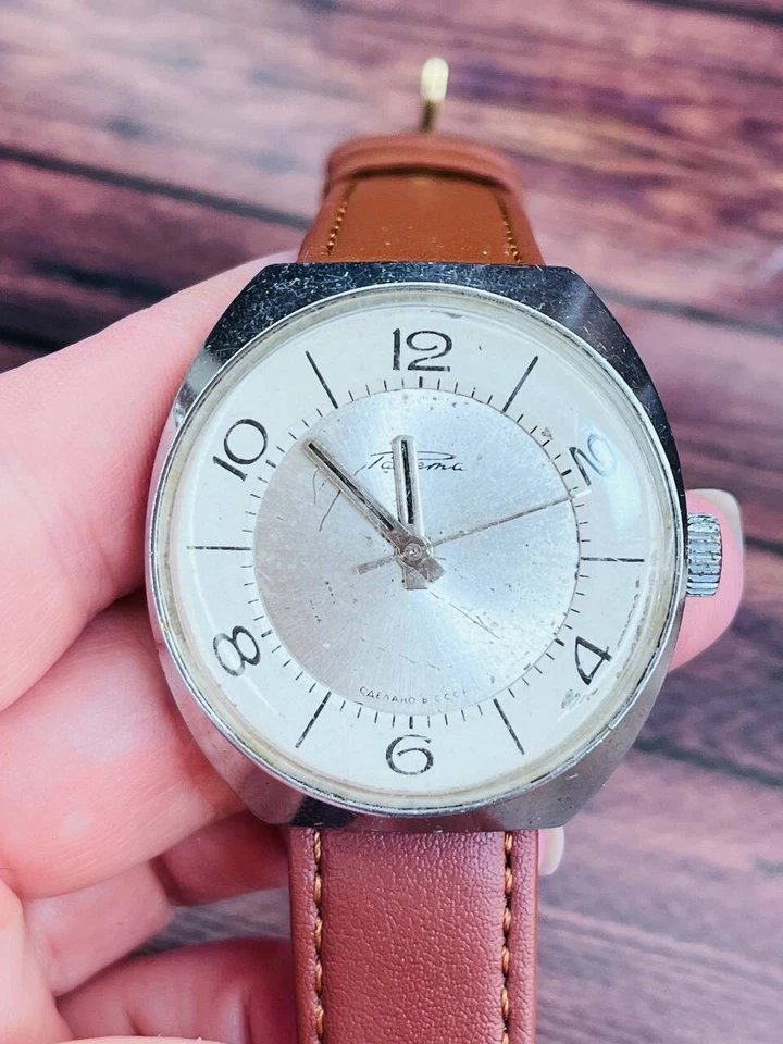 Reloj Pulsera Raketa Vintage Soviético Hombre Mecánico URSS Original Foto 3 de 4