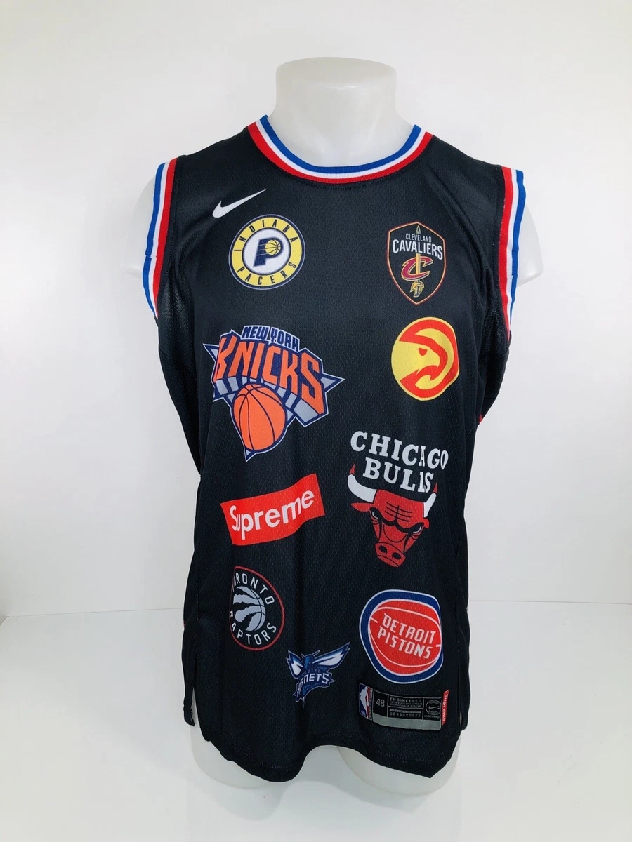 SUPREME / NIKE - NEW w TAGS - Sz L 48 Embroidered NBA Bulls / Lakers Etc.  Jersey