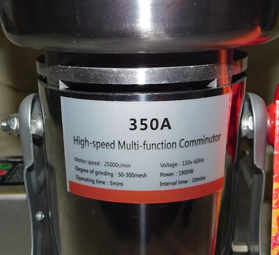 RIRIHONG Brand Hi-Speed Multi-function Comminutor Grinder 350A