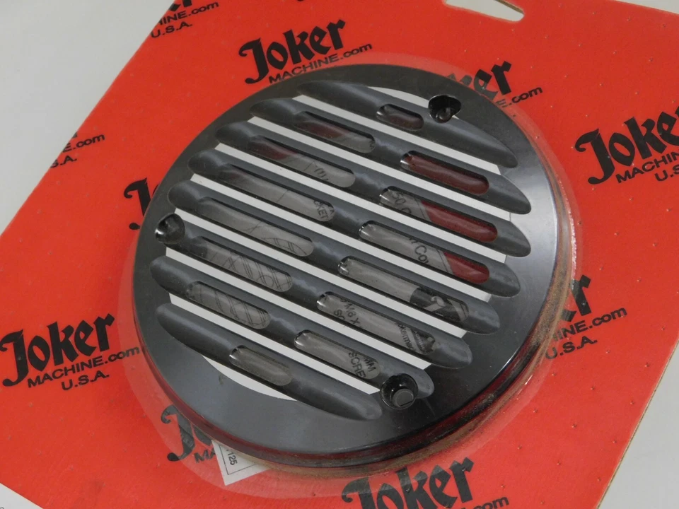 1 NEW Joker Machine 12-061B Finned Cut-Out Black Clutch Cover 1975-1978 CB 750 - Image 2 of 3