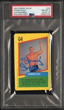 STUNNING STEVE AUSTIN 1991 WCW CROMY SIGNED ROOKIE CARD - PSA 8 / PSA 10 AUTO