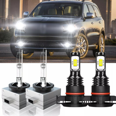 FOR Dodge Durango 2011-2013 D1S Xenon HID Headlight + 5202 Fog Light Bulbs 4pcs