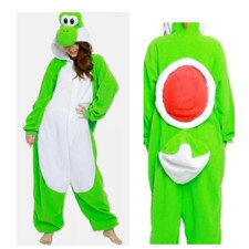 Pyjamas Schlafanzug Junge SAZAC Fleece-Kostüm Super Mario Yoshi Kigurumi Cosplay