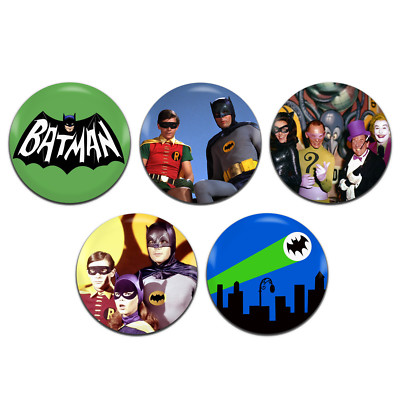 5x Batman Classic TV Series 60's Retro 25mm / 1 Inch D Pin Button ...