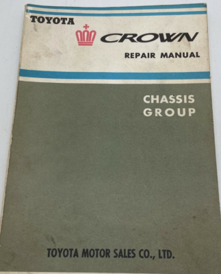 Toyota Crown Factory Repair Manual Chassis Group 96011-2 MS RS