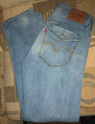 Levis 514 Blue Denim Jeans W 32 L 32 Vintage aufgesetzte Pattentaschen distressed