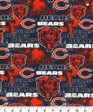 Chicago Bears Distressed NFL NFC North Cotton Fabric