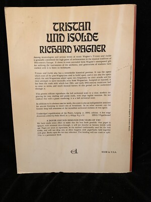 WAGNER - Tristan und Isolde - FULL SCORE - DOVER - CLEAN! | eBay