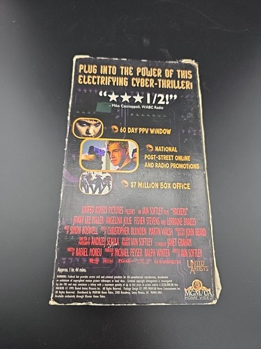 Hackers VHS ( 1996 Full-Length Screening Cassette ) / RARE - Picture 3 of 7