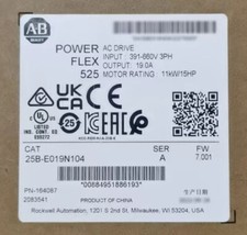 2022-2023 AB 25B-E019N104 Allen-Bradley 11KW/15HP PowerFlex 525 AC Drive by DHL
