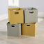 thumbnail 50 - Folding Square Storage Utility Box Drawer 4 Piece Fabric Cube Set Basket Bag