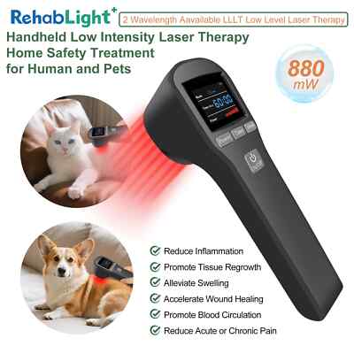 Handheld Class 4 Laser Therapy for Aches Pains Treatment for Dog Animal 880mW