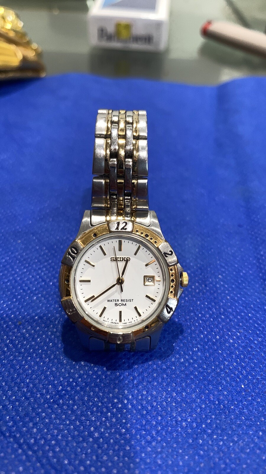 Original Seiko Roman Numeral Oyster Dial Ladies Date Watch 7N82-0FN0 * See Descr s-l400.jpg main image 4