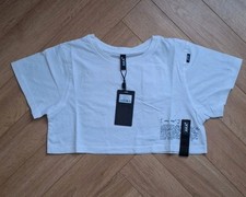 AKA Brand Ladies Delaware Top Crop White Tshirt. Uk Size Small
