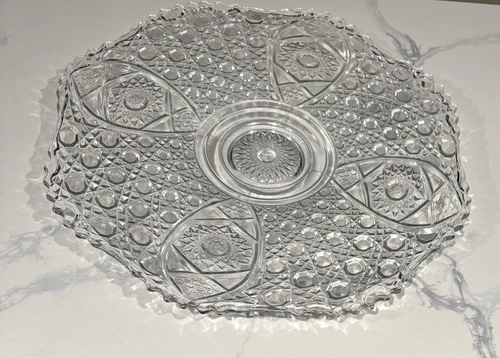 Crystal PUNCH BOWL Vintage LE Smith  rare 23”