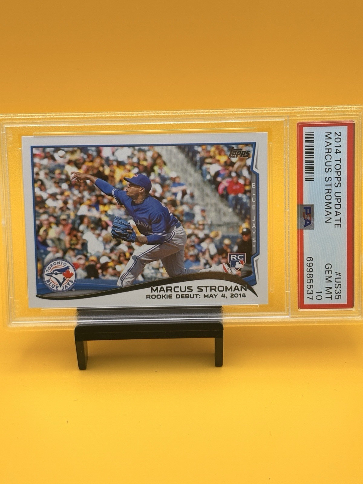 2014 Topps Update Marcus Stroman RC #US35 PSA 10 Gem Mint - Beautiful Card!