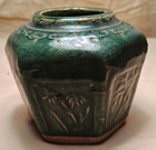 Antique Chinese Shiwan Pottery Hexagonal Ginger Jar — photo 3