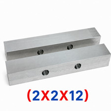 1 SET 2 jaws 12"x2"x2" Machined Aluminum Soft Jaws for Kurt 6" Vise Reversible