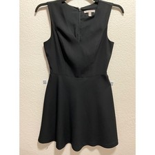 Banana Republic Black Sleeveless V Neck Fit Flare Dress Size 4