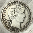 Photo of a 1915-D Barber Half Dollar from an eBay sale