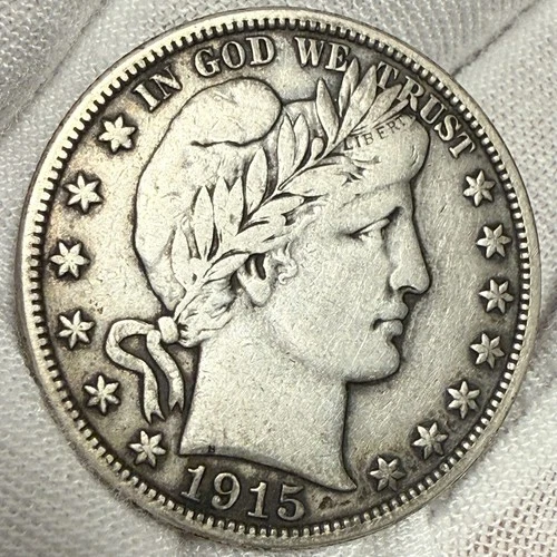Photo of a 1915-D Barber Half Dollar from an eBay listing that sold on Jul 22, 2026