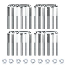 Square U Bolts Nuts Zinc Plated Bracket M6 M8 - M16 For Car Boat Farm Trailers Square U Bolts Nuts Zinc Plated Bracket M6 M8 - M16 For Car Boat Farm Trailers
