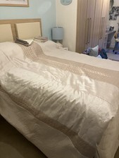 Dunelm Coffee &cream Coloured Double Bed Size Light Weight Bedspread .