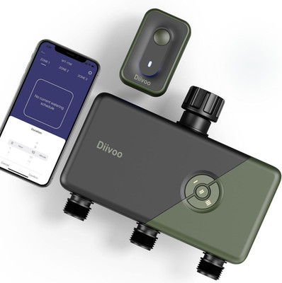 Smart Wifi Sprinkler Timer 3 Zone, Alexa & Google Compatible, Garden Irrigation