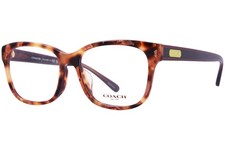 Coach HC6197F 5711 Eyeglasses Women's Pearlescent Amber Tortoise Full Rim 55mm