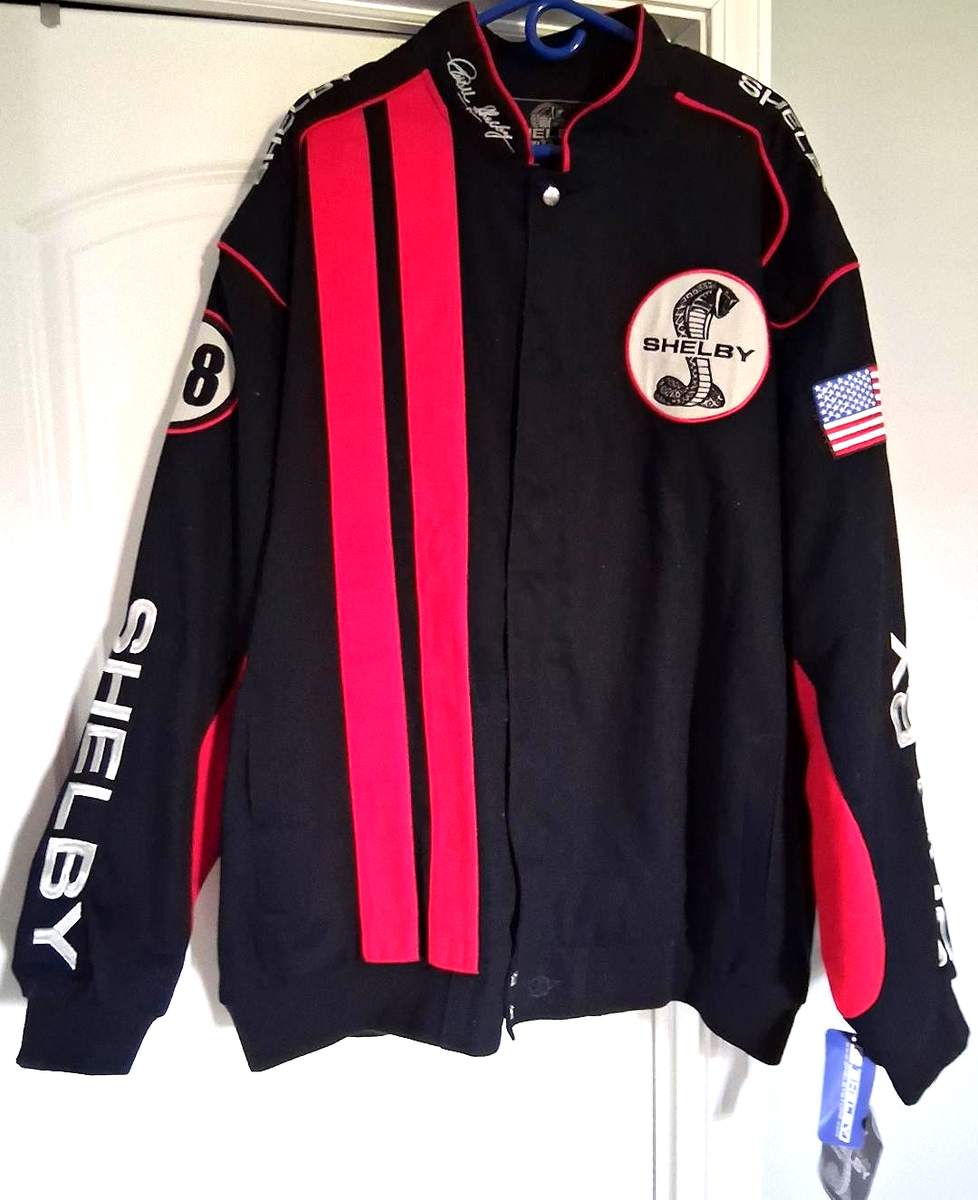 NEW JH Design Carroll Shelby Cobra Racing Twill Embroided Jacket