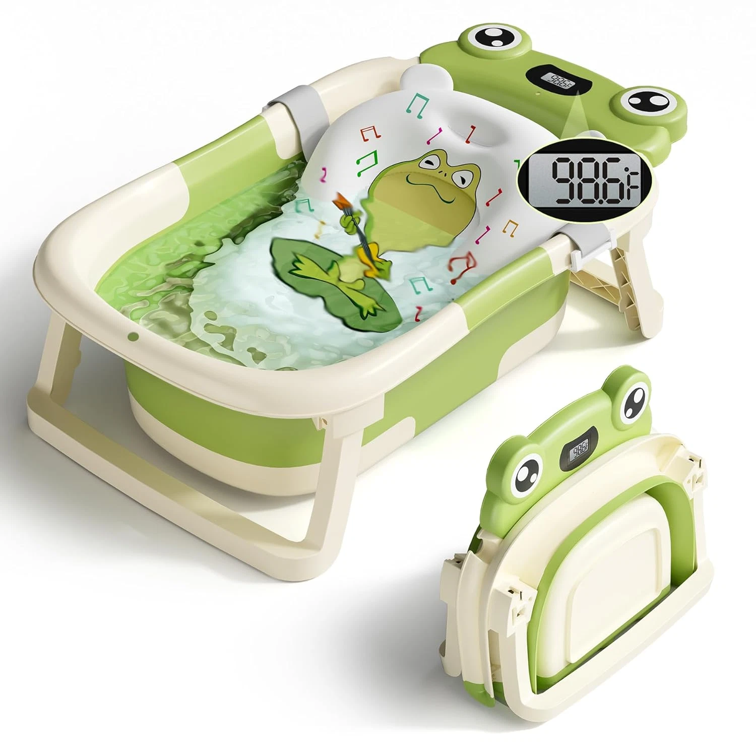 Baby Bathtub, Collapsible Newborn Bathtub for Infant to Toddler 0-24 Months with