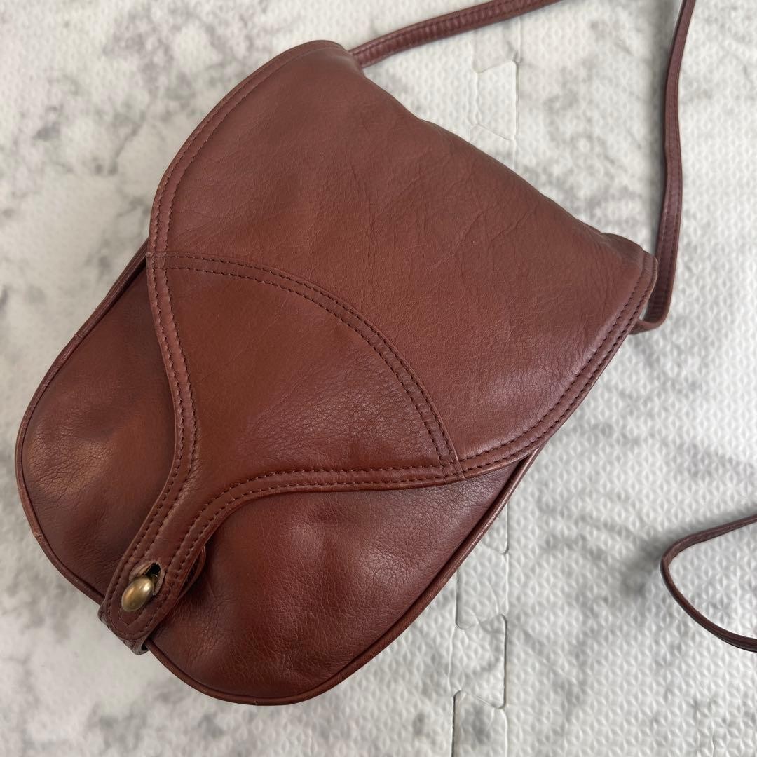 Bottega Veneta Shoulder Bag Pochette Leather Brown Vintage Rare Model From JP YZ