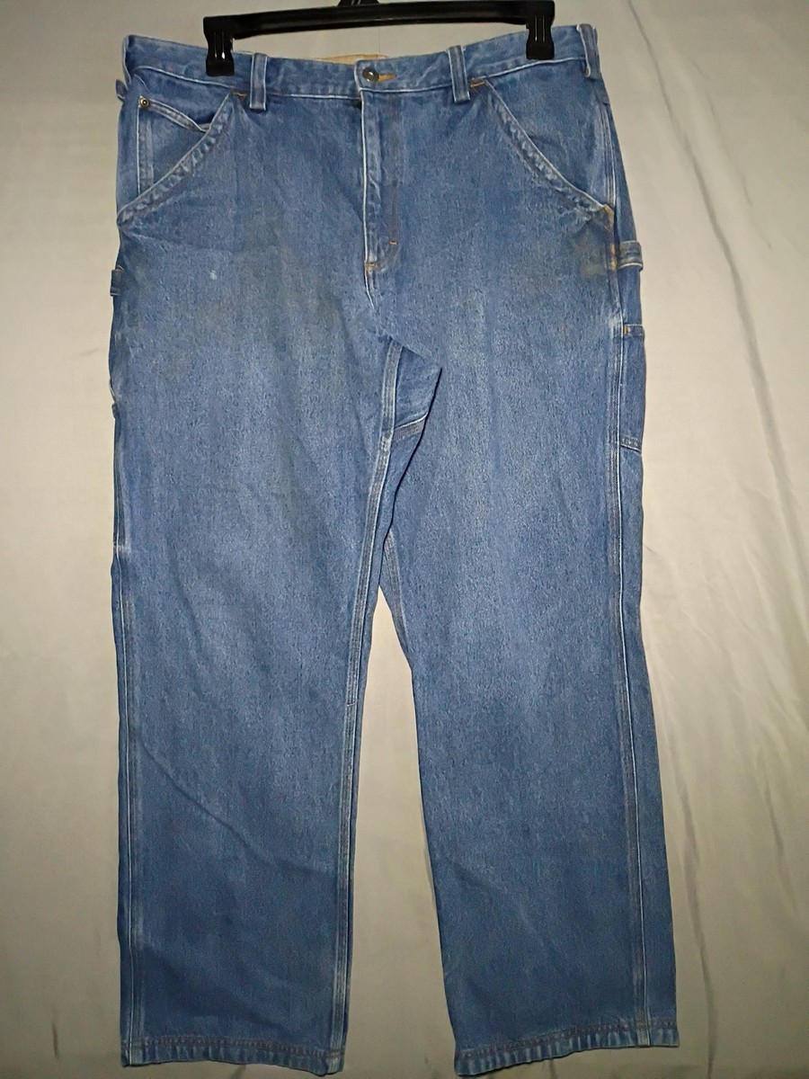 Duluth Trading Co Ballroom Carpenter Jeans Mens 38x32 Blue Denim