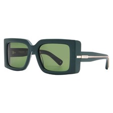 Ferragamo Green Square Ladies Sunglasses SF2032S 302 55 SF2032S 302 55