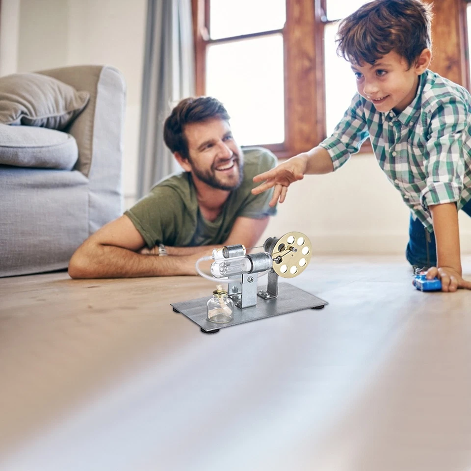 1-Mini Hot Air Stirling Engine Motor Model Educational Toy Self-assembly Kit - Image 4 of 4