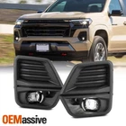 For 2023-2026 Chevy Colorado LED Bumper Fog Lights Pair w/ Wire Harness Switch