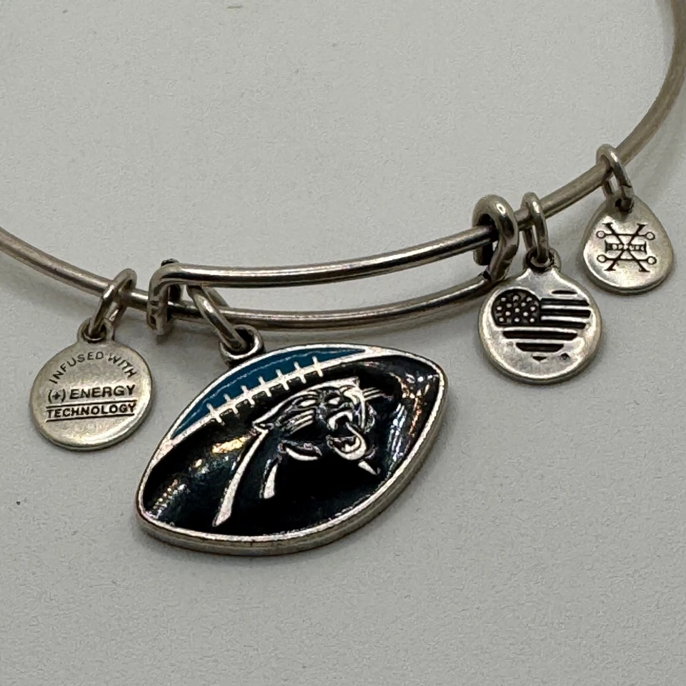 Браслет Alex and Ani Carolina Panthers футбол НФЛ серебристый - Изображение 4 из 4