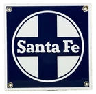 VINTAGE SANTA FE CHIEF PORCELAIN SIGN TRAIN STATION FREIGHT RAIL ROAD GAS OIL